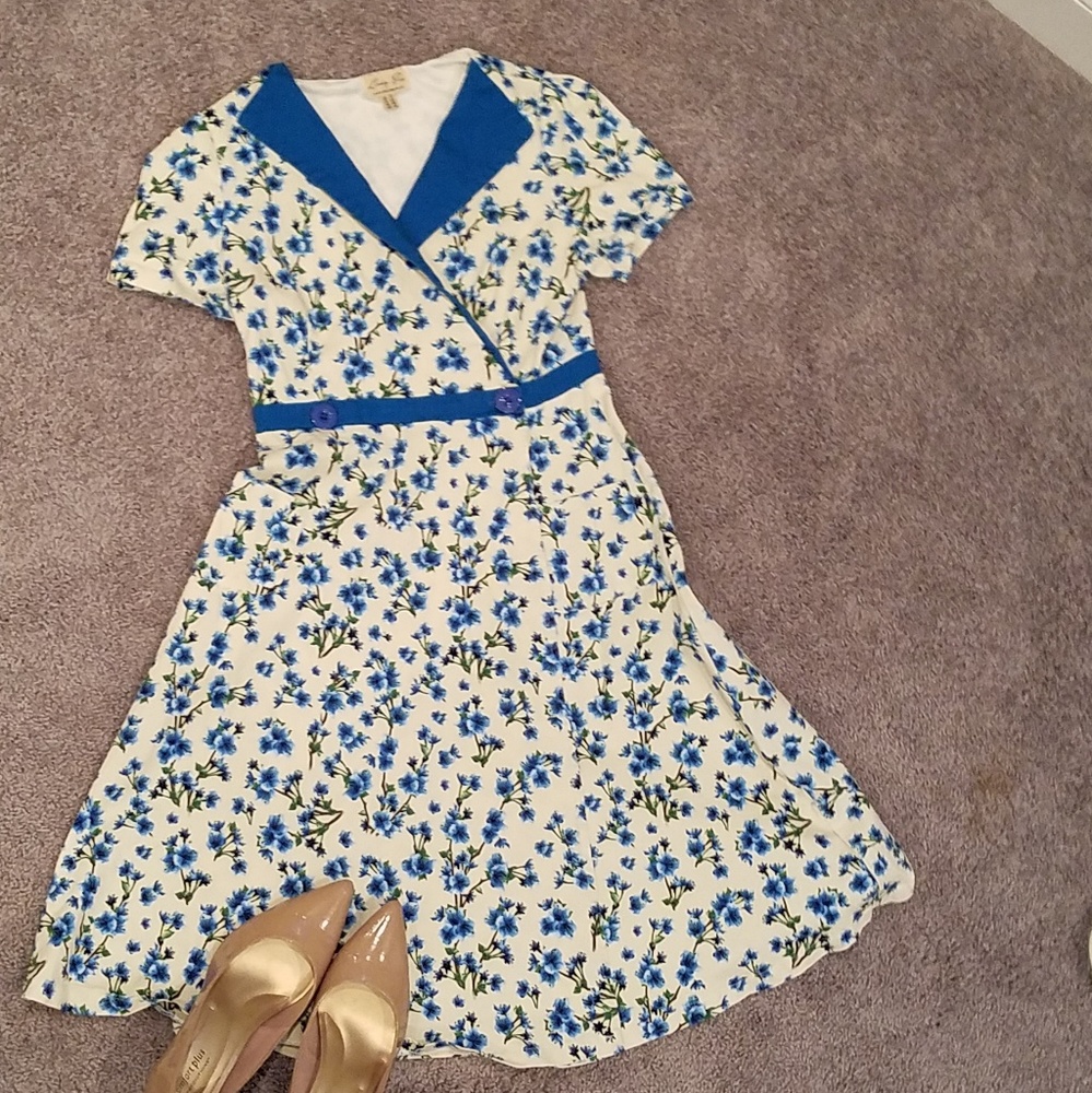 Lindy Bop Floral Wrap Around Dress